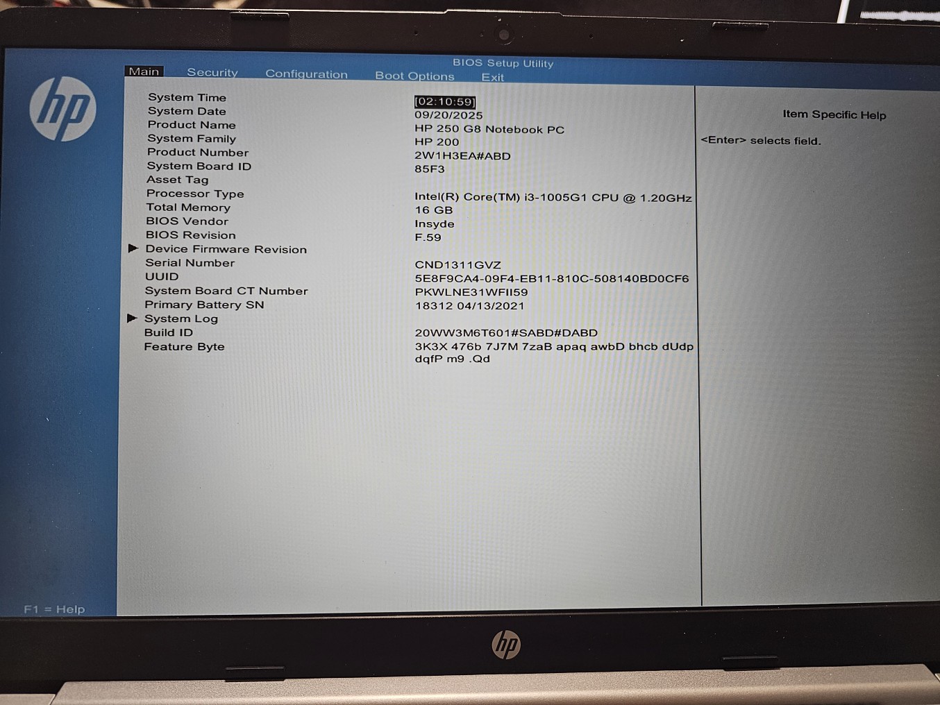 HP 250 G8 Laptop 15,6" | Intel i3-1005G1 | 16GB RAM | 512GB NVMe SSD | Windows 11 - Image 3